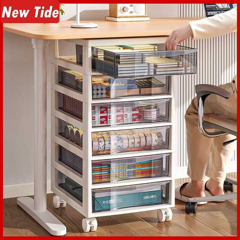 10 Layers Office Drawer Storage Cabinet With Wheel Movable Stationery ...
