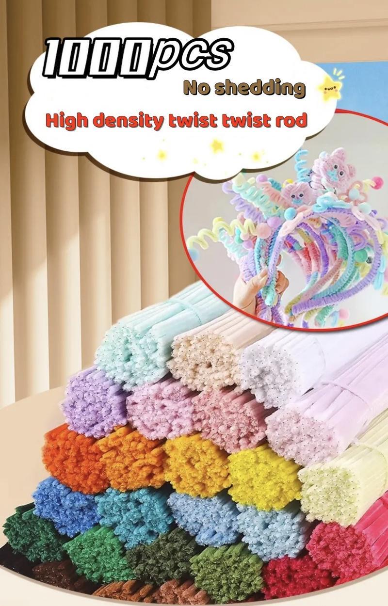 【100PCS】Macaron Fuzzy Wire Handmade DIY Handmade Flower Packaging ...