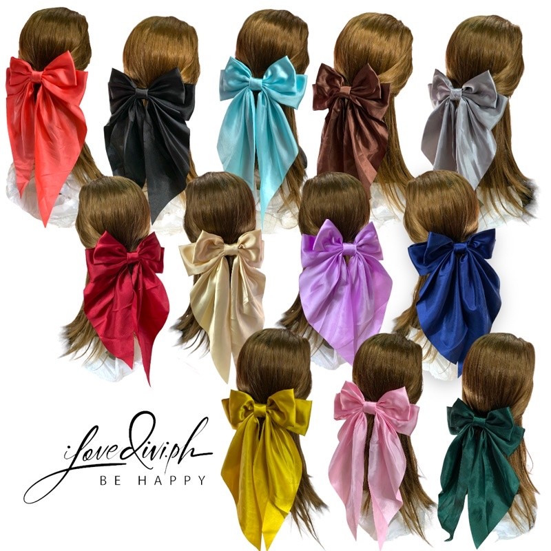 ilovedivi (1pc) Soft Satin Light Floating French Ribbon Bow Kathryn ...