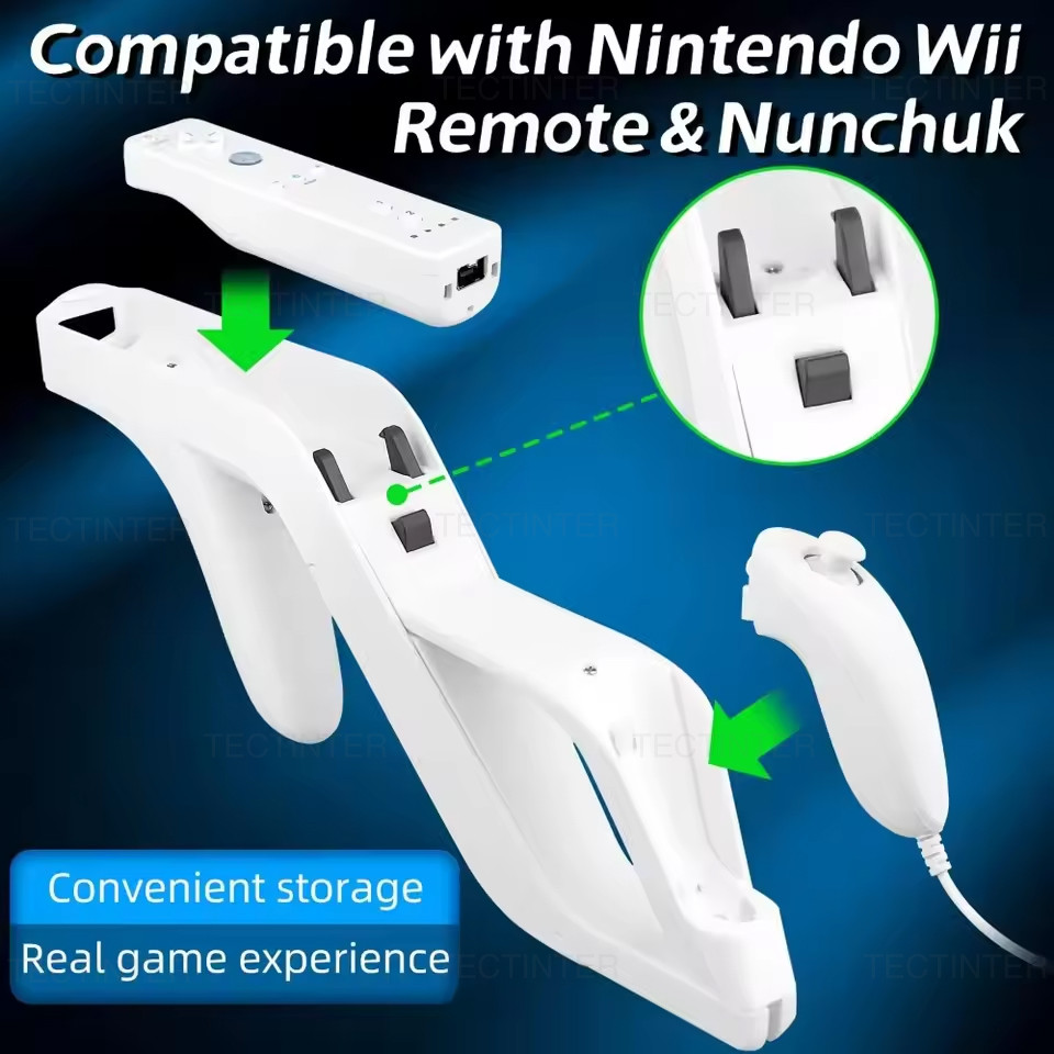 Shooting Game Gamepads Holder for Zapper Gun for Nintendo Wii Nunchuk ...