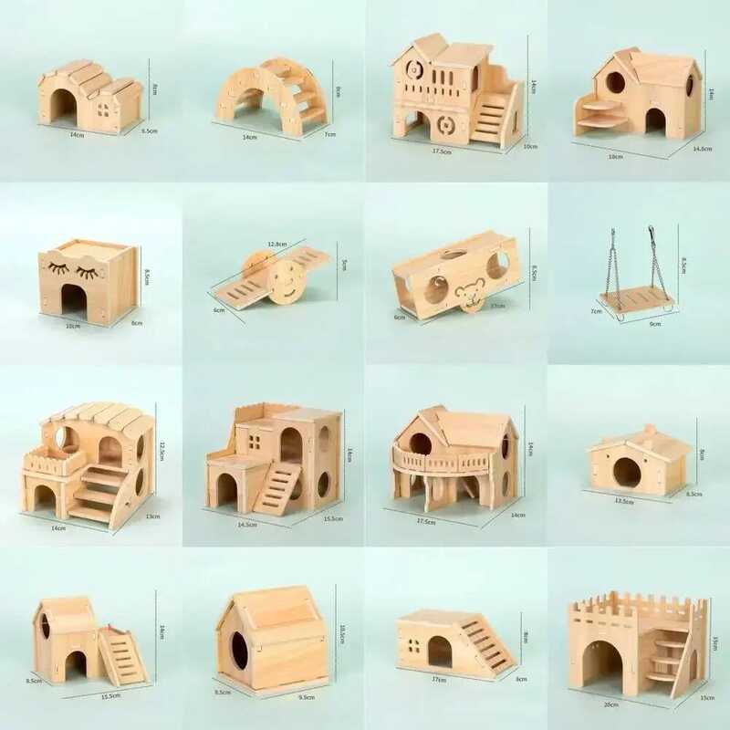 Pet Hamster Toys Wooden Bridge Seesaw Swing Toys Small Animal Photo Inspiration