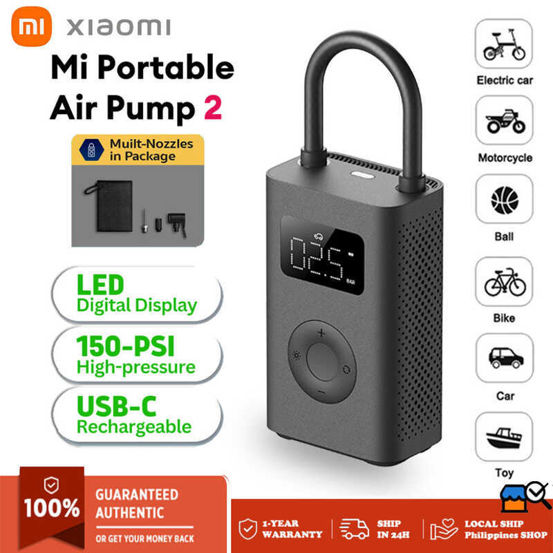 Xiaomi Air Pump 2 Portable Electric Compresso 5V 150Psi Rechargeable ...