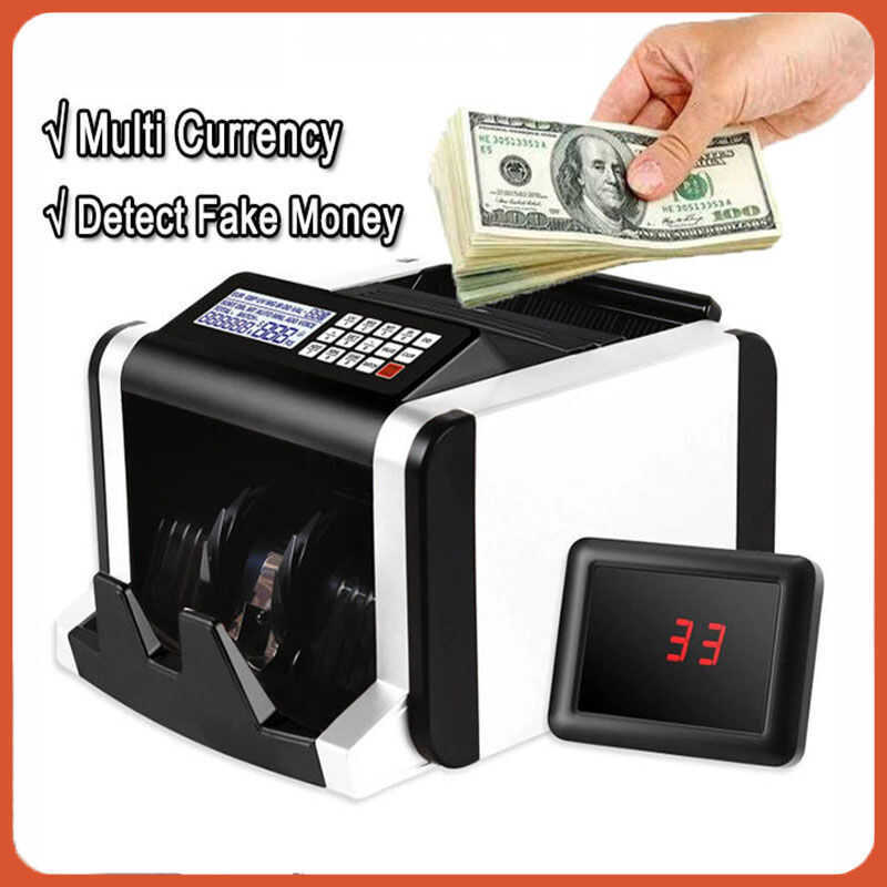 Automatic Money Bill Counter Machine Electronic Multi Currency Uv/Mg ...