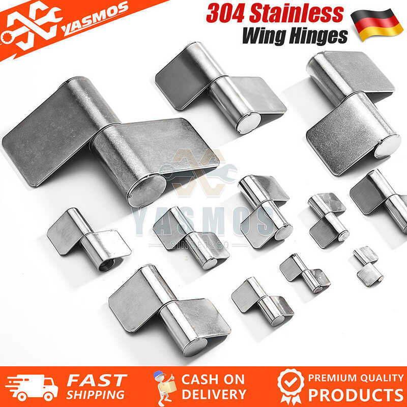 304 Stainless Steel Wing Hinges Door Cylindrical Hinge Welding Flag C8a ...