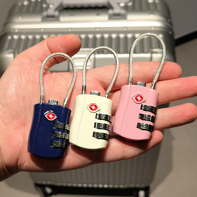 Steel Wire Combination Lock Mini Small Customs Lock Suitcase Lock Anti ...