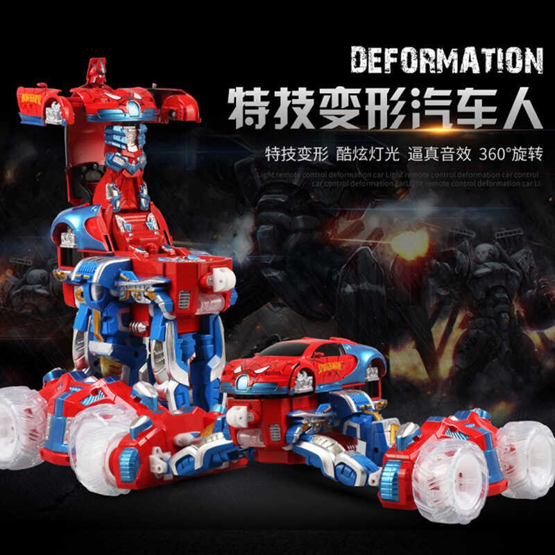 Remote Control Transformers Stunt Autobot Robot rc Boy Rechargeable Toy ...
