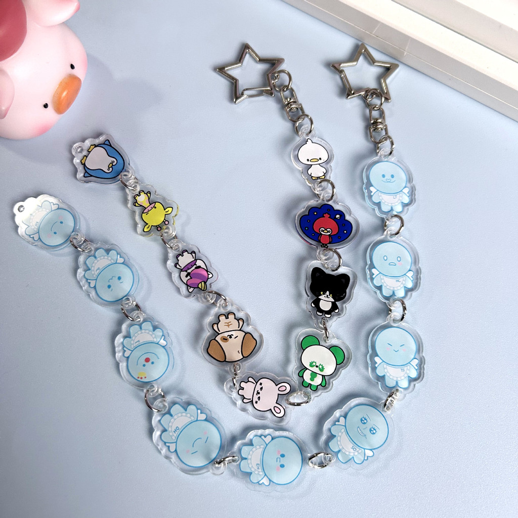 kpop SuperJunior A cute double-sided cartoon string of acrylic ...