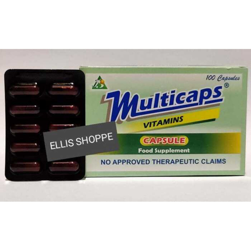 Multicaps Vitamins FOOD SUPPLEMENT 100 Capsules 1Ee 3 | Shopee Philippines