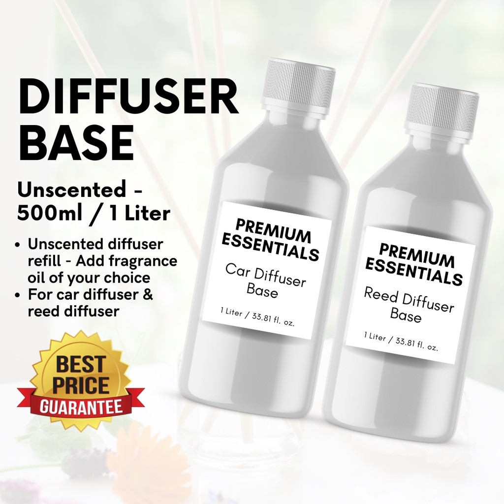 Diffuser Base (500ml / 1 Liter) - Car Diffuser, Reed Diffuser, Premix ...