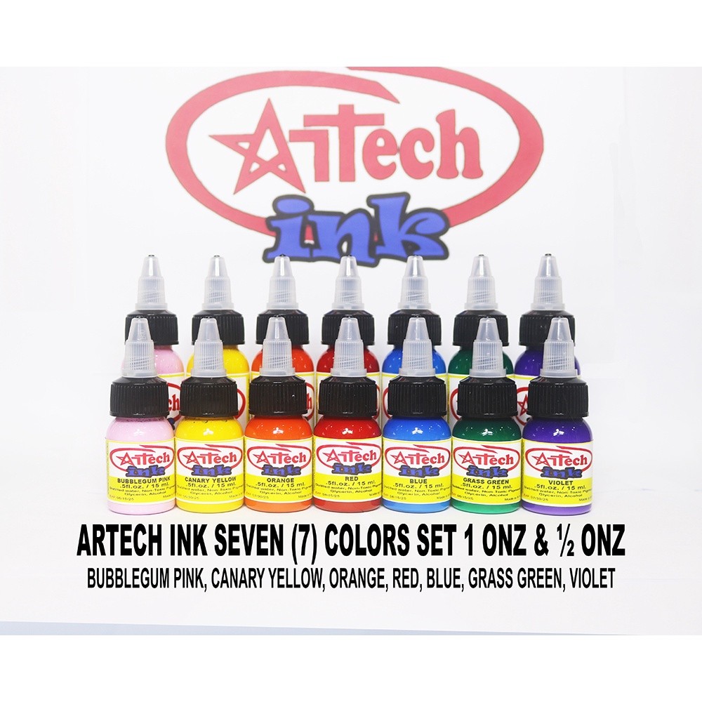 ARTECH INK TATTOO 7 Colors Set | Shopee Philippines