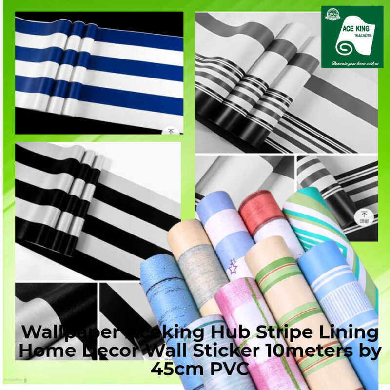 ACEKING WALLPAPER STRIPE LINING WALL STICKER HOME DECOR WATERPROOF SELF ...