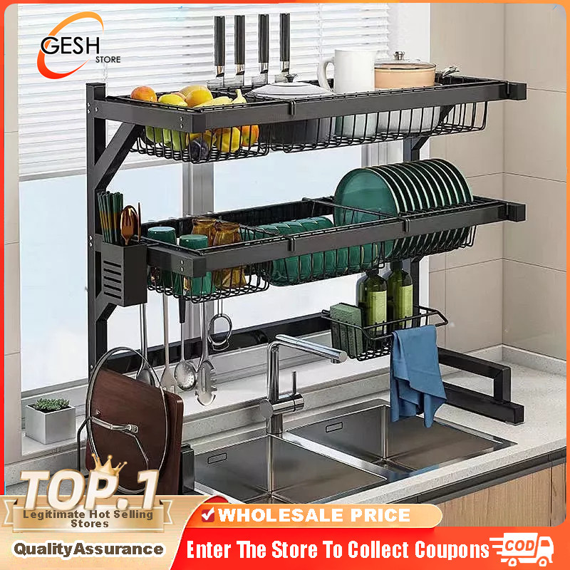 Dish Drainer Rack Tiers Dish Drying Rack Dish Rack Anti-oxidizing Metal ...