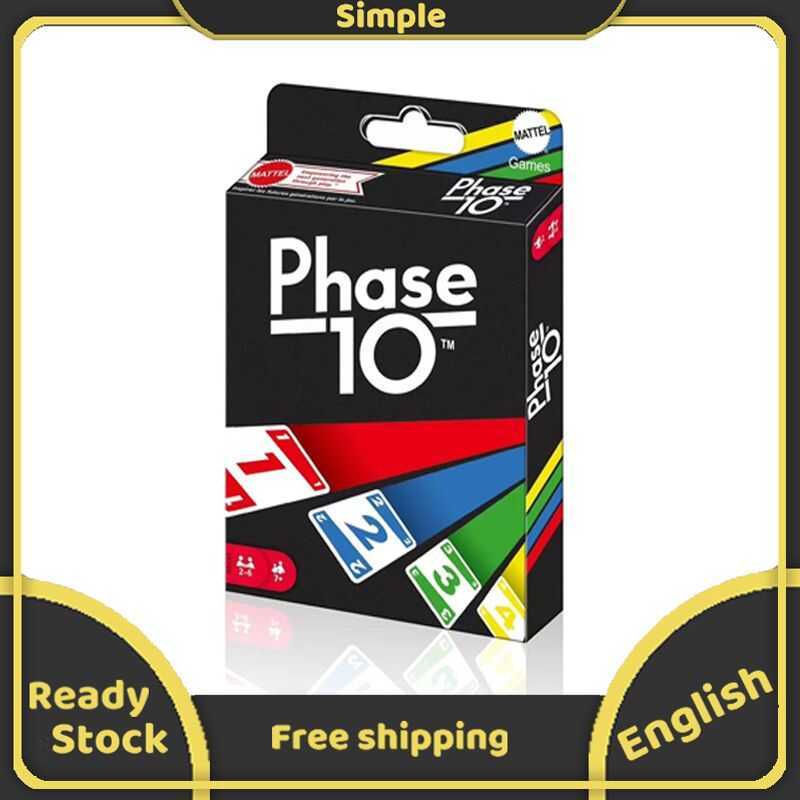 Phase 10 Card Game Black Version A Rummy-Type Family Party B4e | Shopee ...