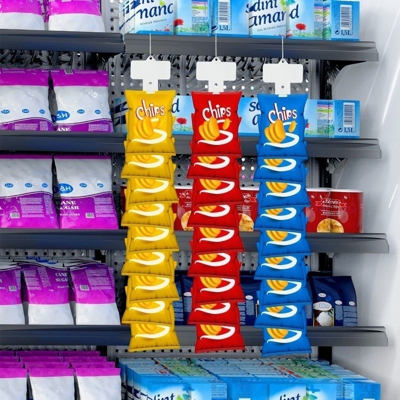 Plastic Snack Hanging Strip with S Hook - Supermarket Food Storage ...