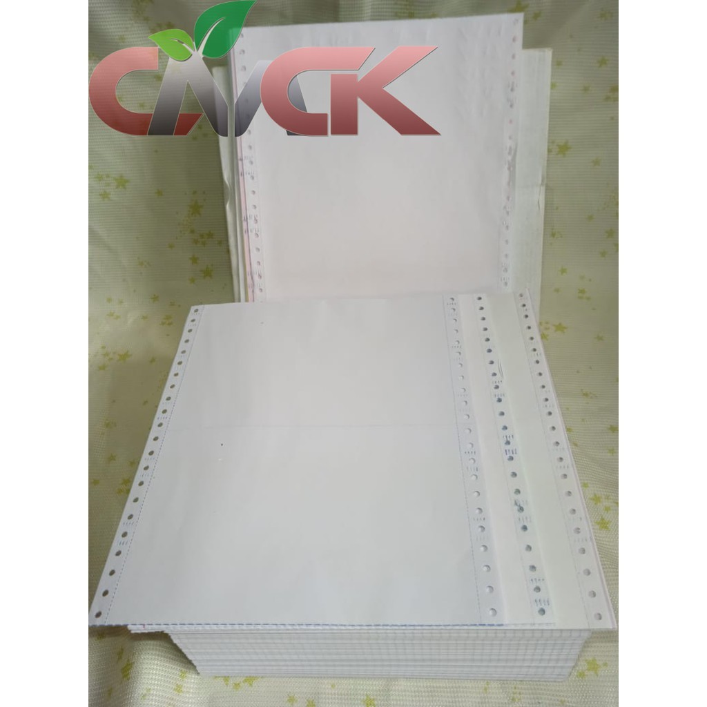 Carbonless Continuous Paper Forms 2 Ply 11 x 9 ½ All White | Shopee ...