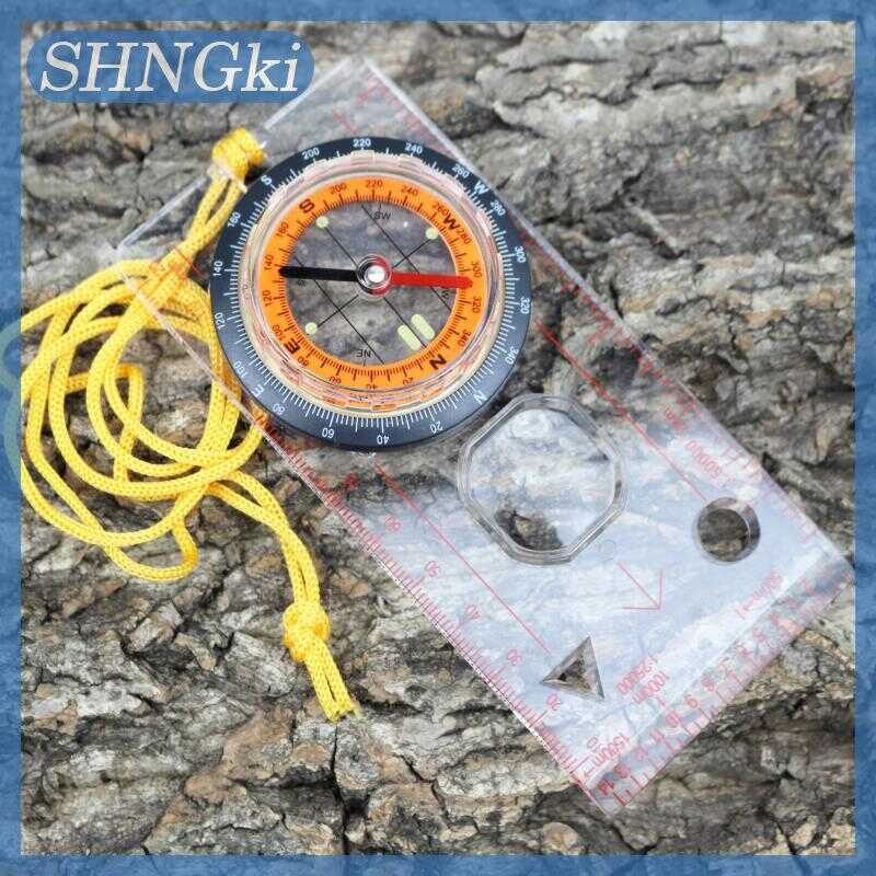 Shngki Portable Compass Scale Multifunction Map Ruler With Lanyard For ...