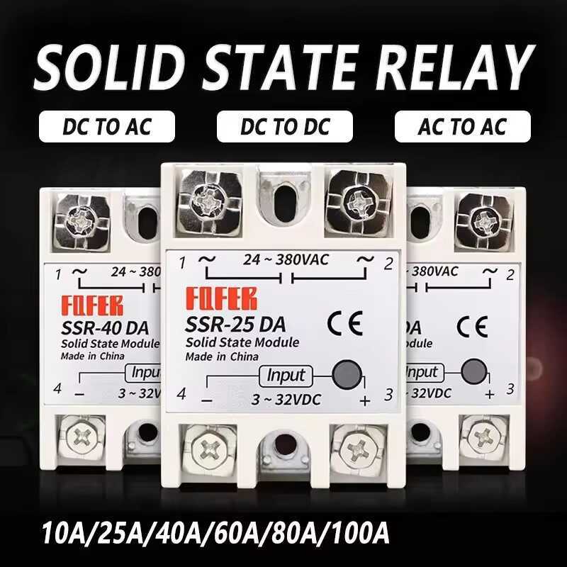 A4e Taiwan Ssr-40Da Ssr-60Da Ssr-100Da SSR Solid State Relay Module 092 ...