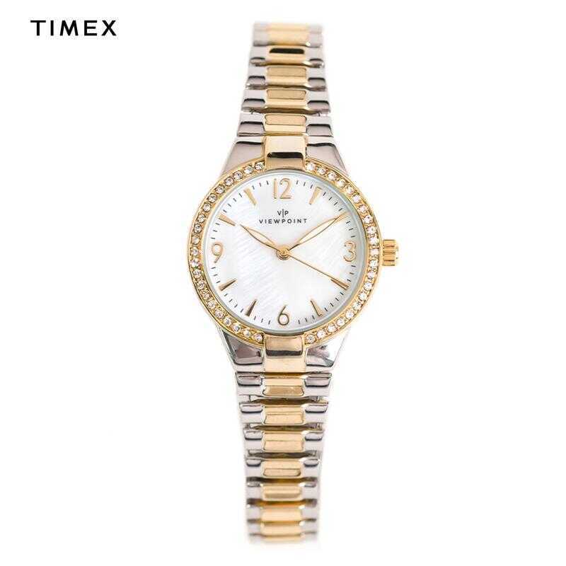 Timex Viewpoint Two Tone Stainless Steel Analog Quartz Watch For Women ...
