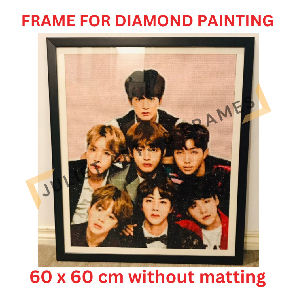 60 x 60 cm FRAME without matting for DIAMOND PAINTING (HALF INCH FRAMES ...