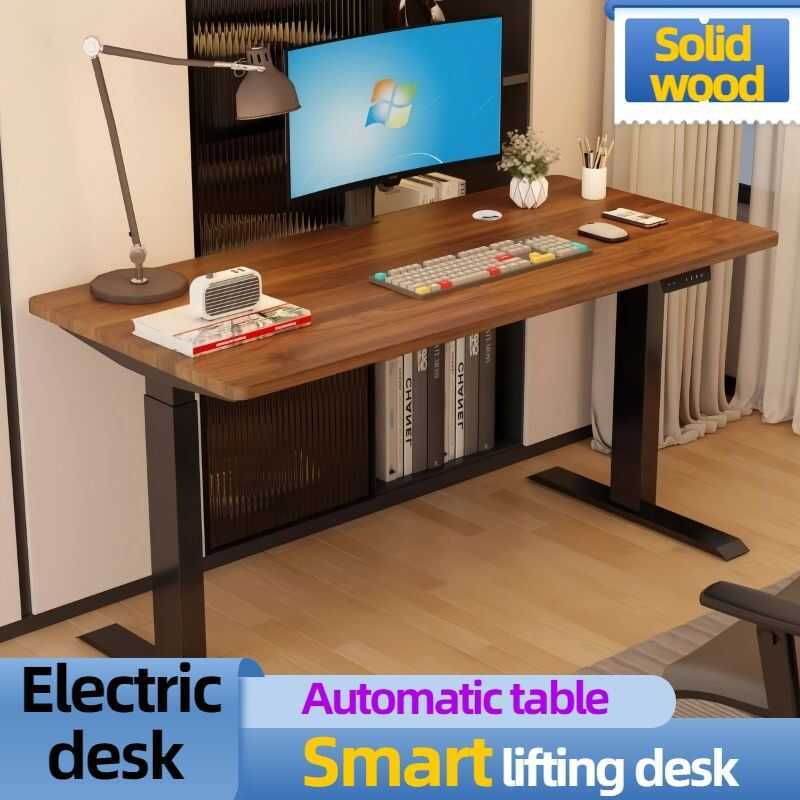 Adjustable Height Computer Table Electric Standing Desk Automatic Smart ...