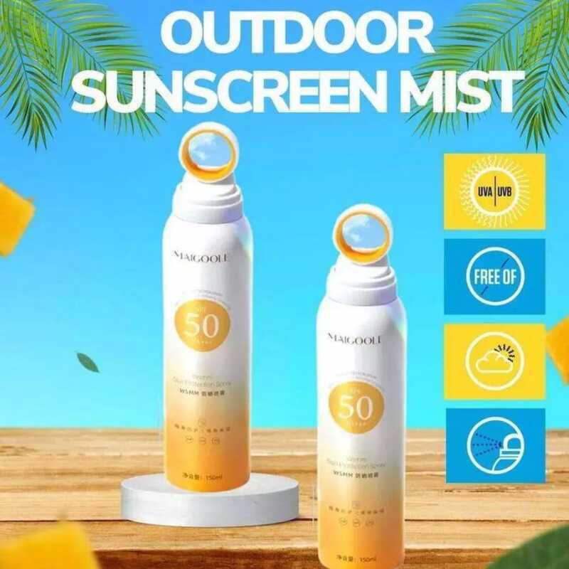 Set Of 2 Sunscreen Spray Spf50 Pa++ All Skin Types Lotion Sunburn ...