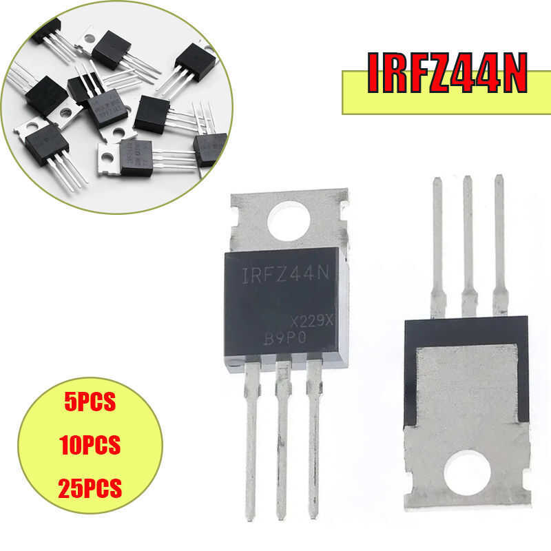 10 Pezzi IRFZ44N IRFZ44NPBF MOS FET TO-220 55V 49A | Transistor Effetto Campo - Foto 3