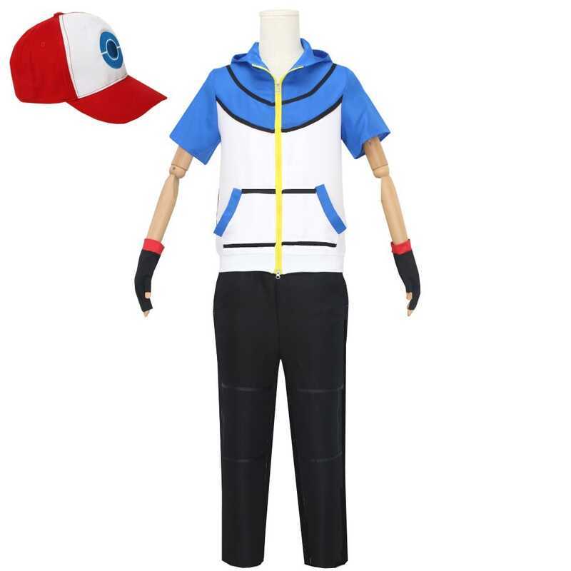 Pokemon Cosplay Costume Ash Ketchum Outfit Anime Role Play Costume ...