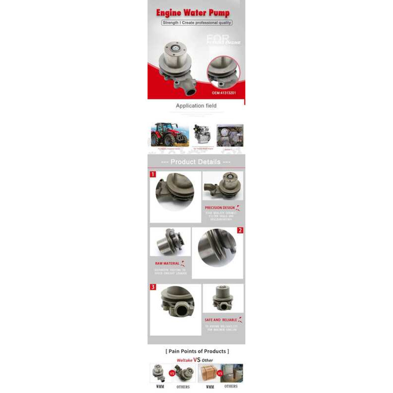 WMM Tractor Engine Pulley 41313201 Engine Water Pump, Used for Massey ...