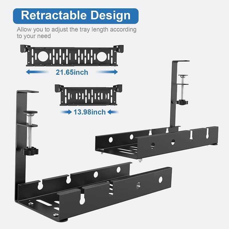Table Codunder Storage Rack Cable Management Tray Desk Socket Holder ...