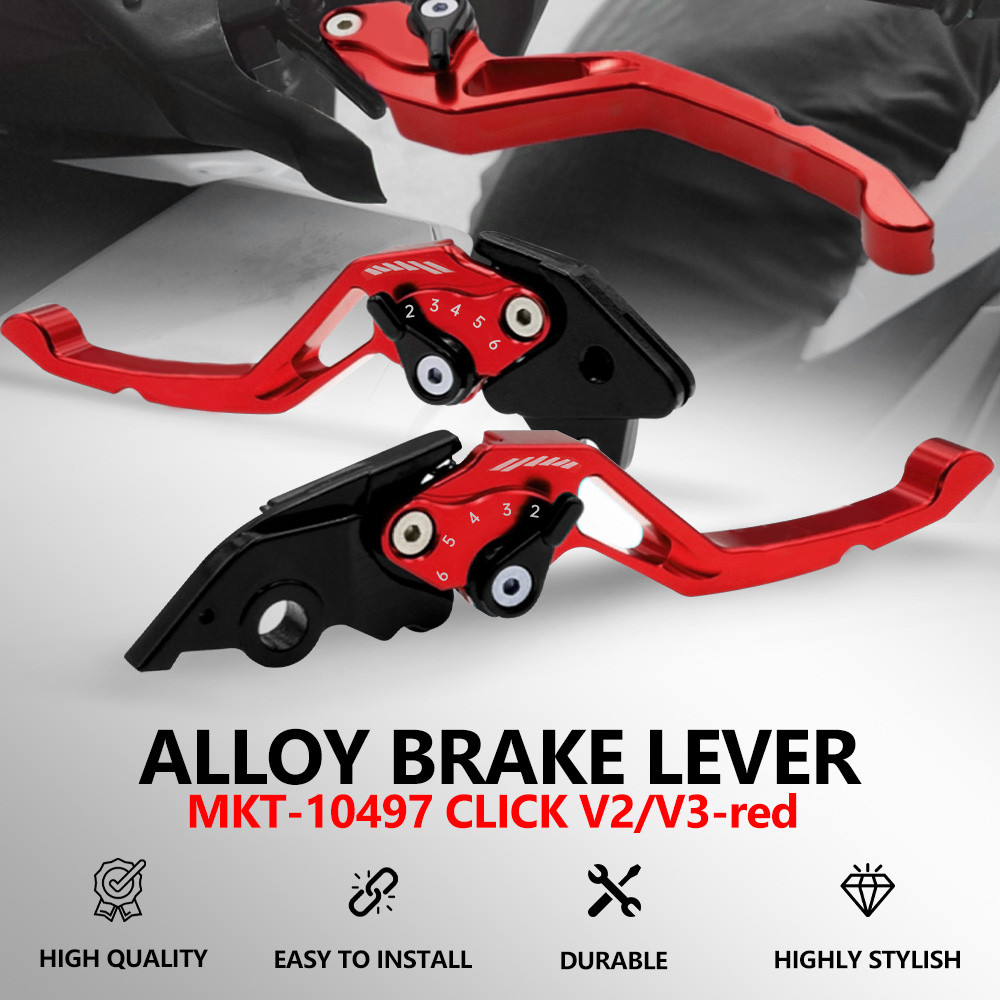 HONDA CLICK 2PCS COMBI CNC ALLOY BRAKE LEVER SET FOR HONDA CLICK V2/V3 ...