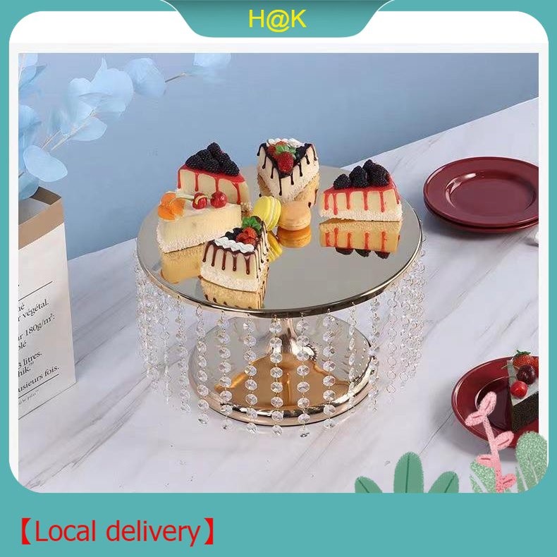 COD Metal Iron Cake Stand Round Pedestal Dessert Holder Cupcake Display ...