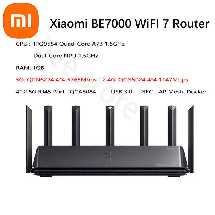 WIFI 7 Xiaomi Router Be7000 Be3600 Be5000 Be6500 Be6500 Pro | Shopee ...