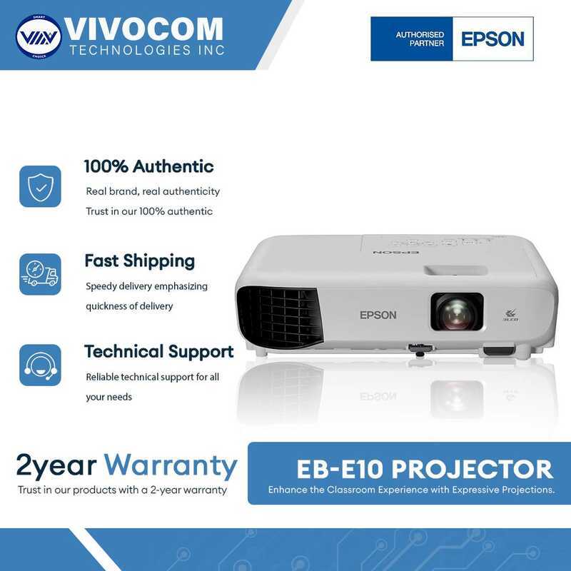 Epson Eb-E10 XGA 3Lcd 3600 Lumens Projector Enhance The Classroom ...