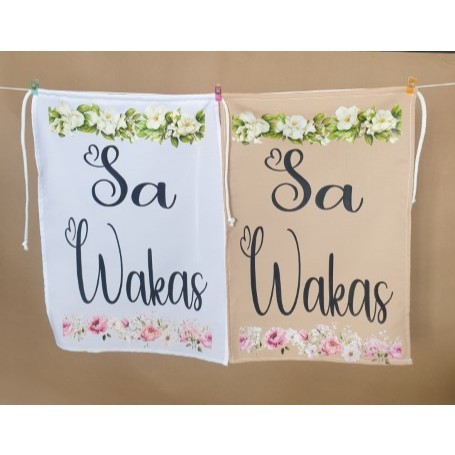 wedding banner at last / sa wakas English Tagalog silk/hessian fabric ...