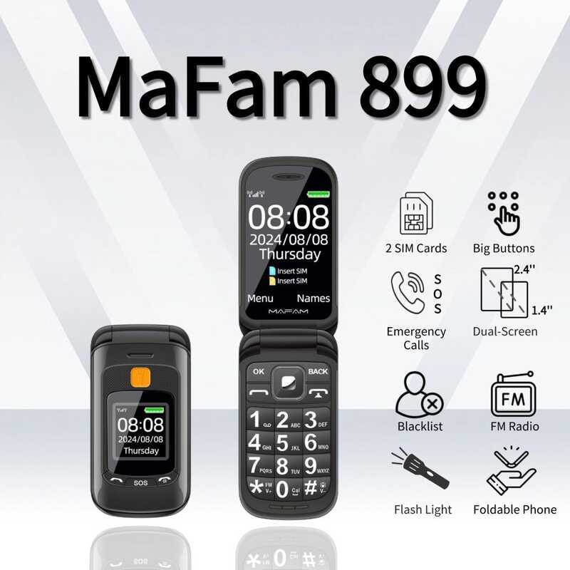 Dual Display Senior Cellphone Two SIM Large Push Keypad Speed Dial ...