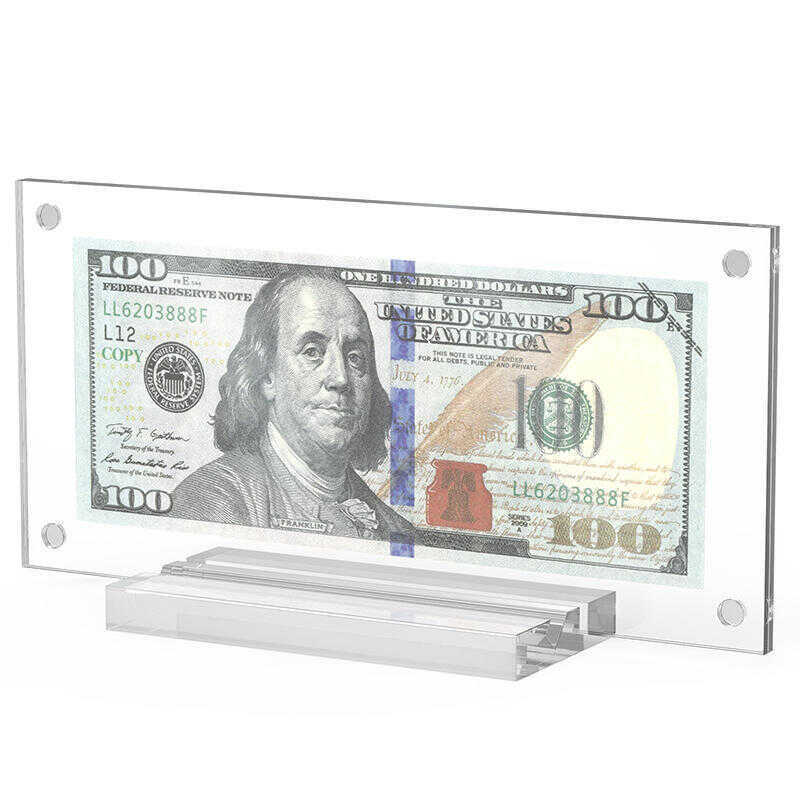 Desktop Banknote Display Frame Transparent Paper Currency Collection ...