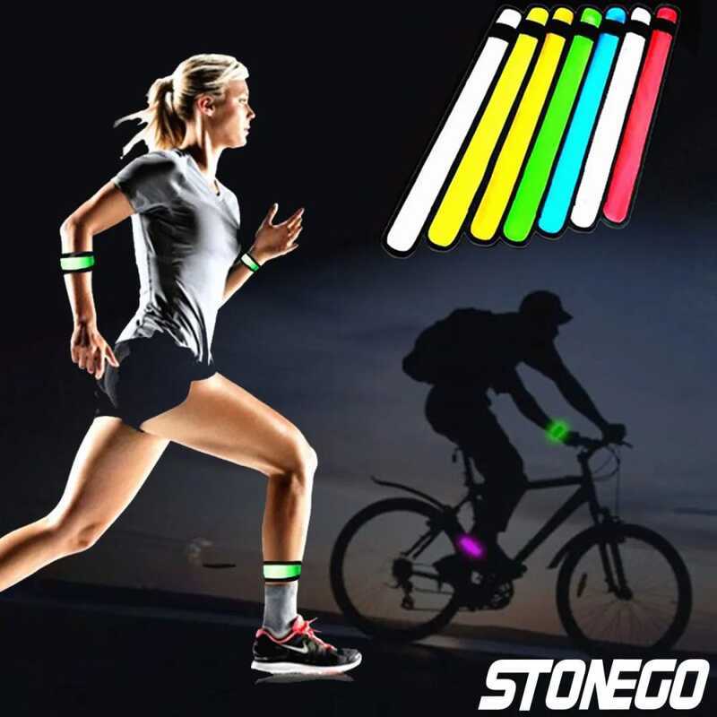 STONEGO LED Illuminated Bracelet Sports Wristband Armband Safety,Night ...