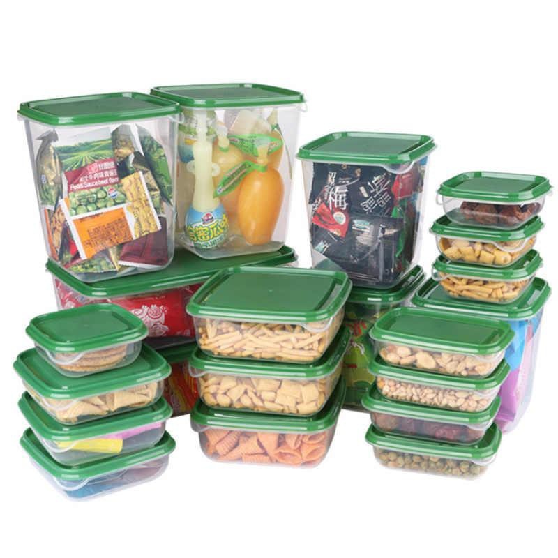 17 Pieces Multifunction Microwaveable Plastic Food Container Set (Green ...