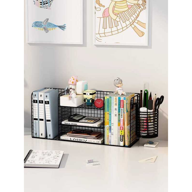 Bookshelf Desktop Small Student Book Rack Office File Organizer ...
