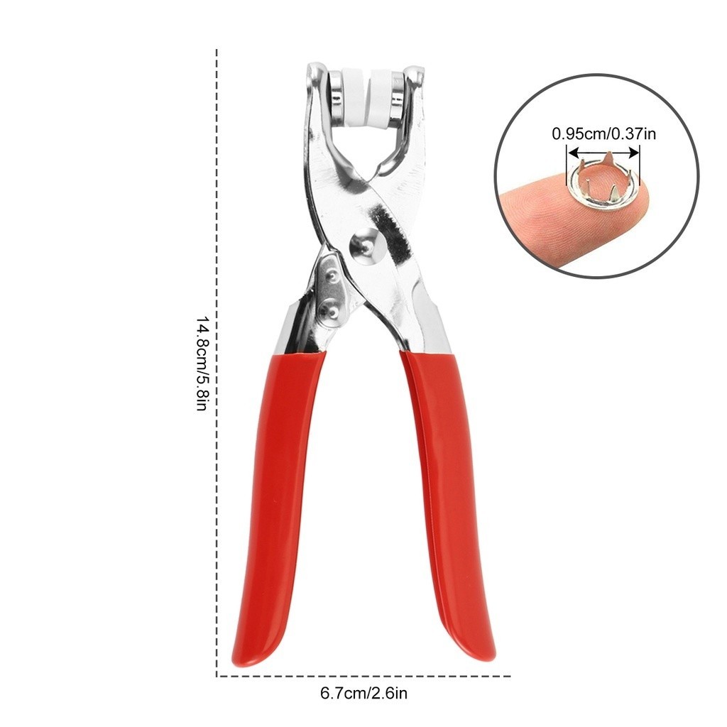 100Pcs Snap Button Plier Set Metal Automatic Button Snap Kit With ...
