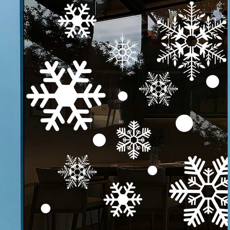 Stickers Snowflake Christmas Window Stickers Decorative Glass Stickers ...