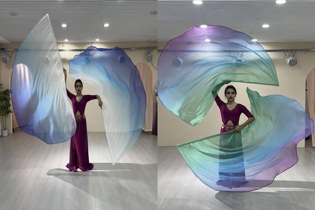 Belly Dance Props Retractable Semi-circular Flags Lightweight Dance ...