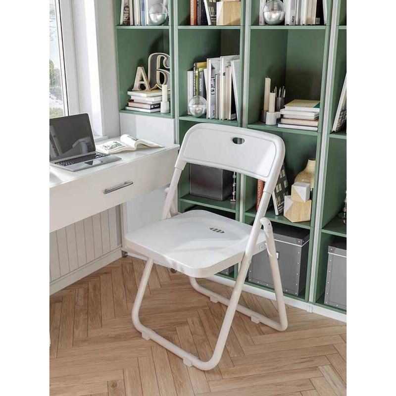 Home Portable Simple Plastic Folding Stool with Backrest Computer ...