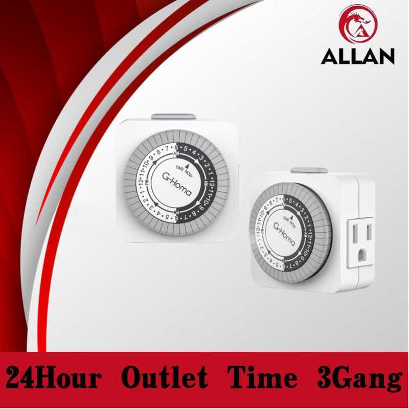ALLAN Indoor Mini 24 Hour Mechanical Outlet Timer ( 1Pc ) 14E | Shopee ...