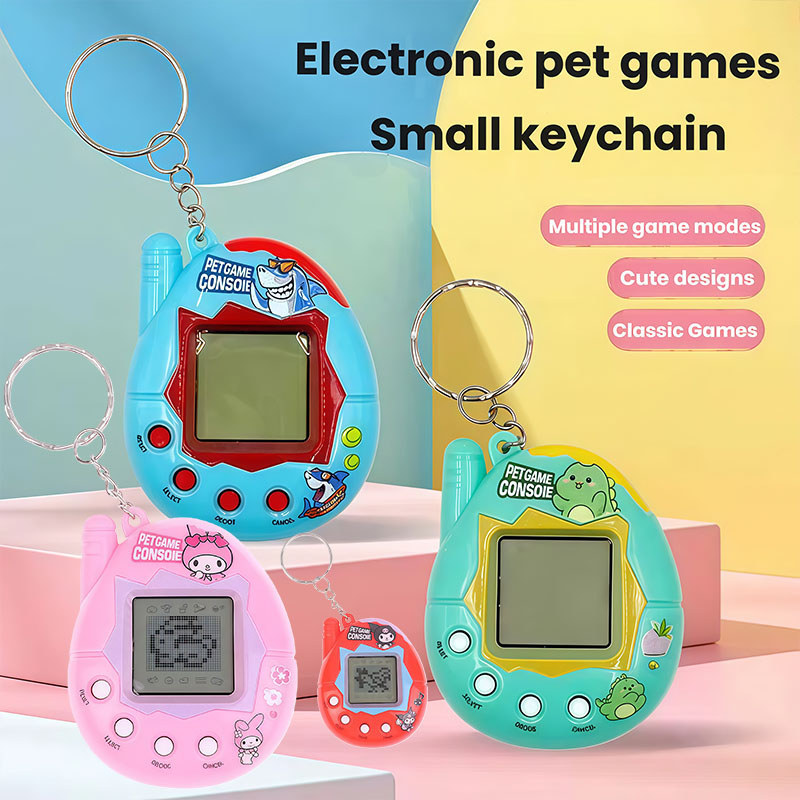 Virtual Pets Keychain for Girls Game Pendant Keyring Tamagotchi ...