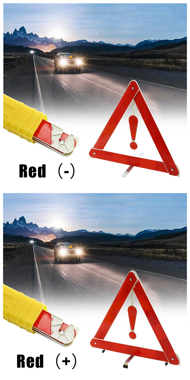 （Fast&COD）Road Safety Warning Triangle Reflector Red（-/+）Foldable ...