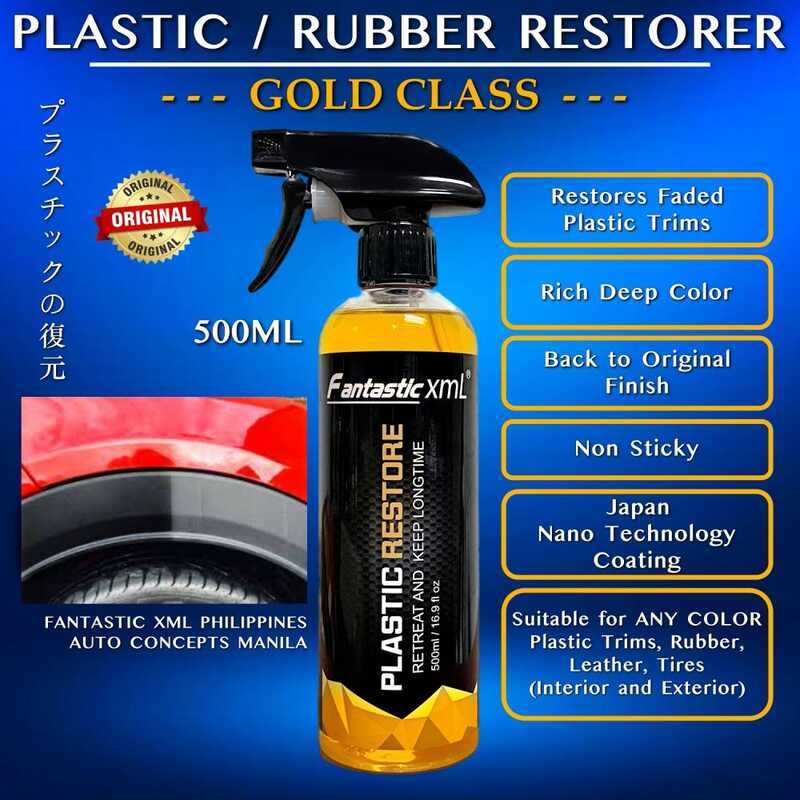 ORIGINAL / RESTORER 500Ml GOLD CLASS RUBBER LEATHER TIRE PLASTIC ...