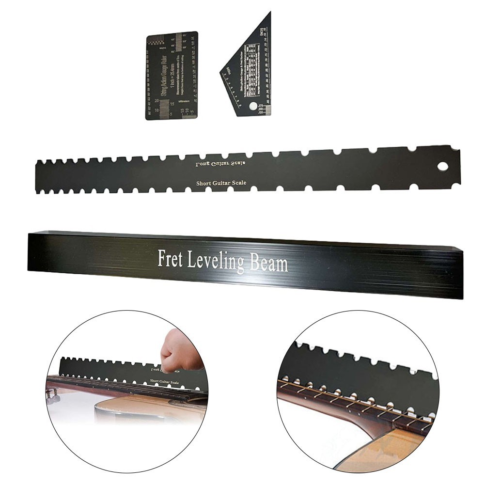 [COD] 4 PCS Luthier Tools Guitar Neck Straight Edge Fret Leveling Beam ...