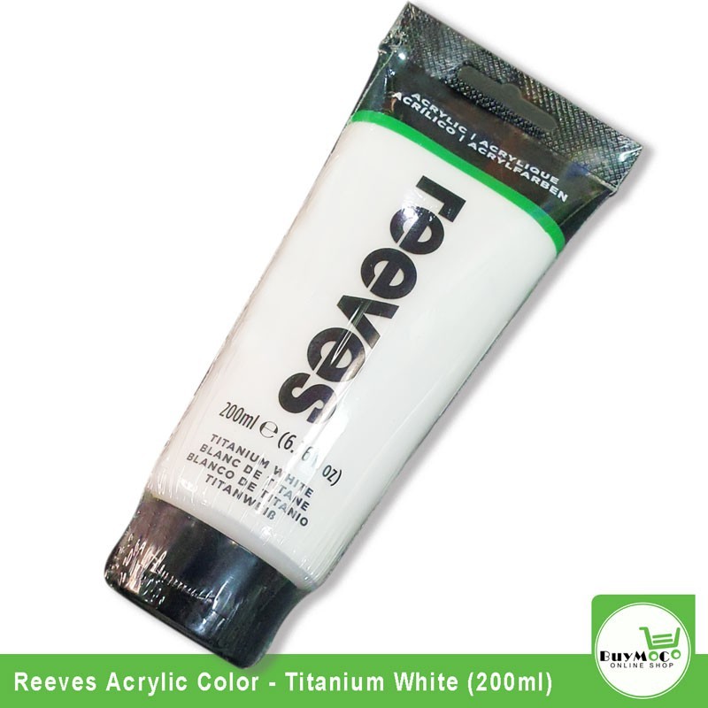 REEVES ACRYLIC COLOR - TITANIUM WHITE (200ml) | Shopee Philippines