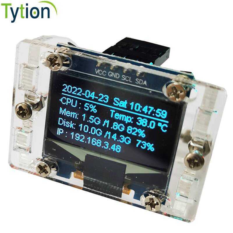 Raspberry Pi 5 4B 0.96inch OLED LCD 4-Pin I2C Monitor Secondary Screen ...